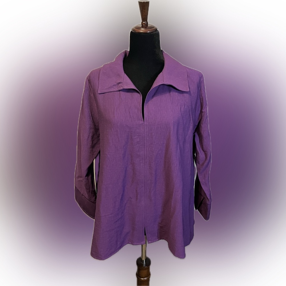 Boho- Chic Forsythe Eggplant Women's Top size XL